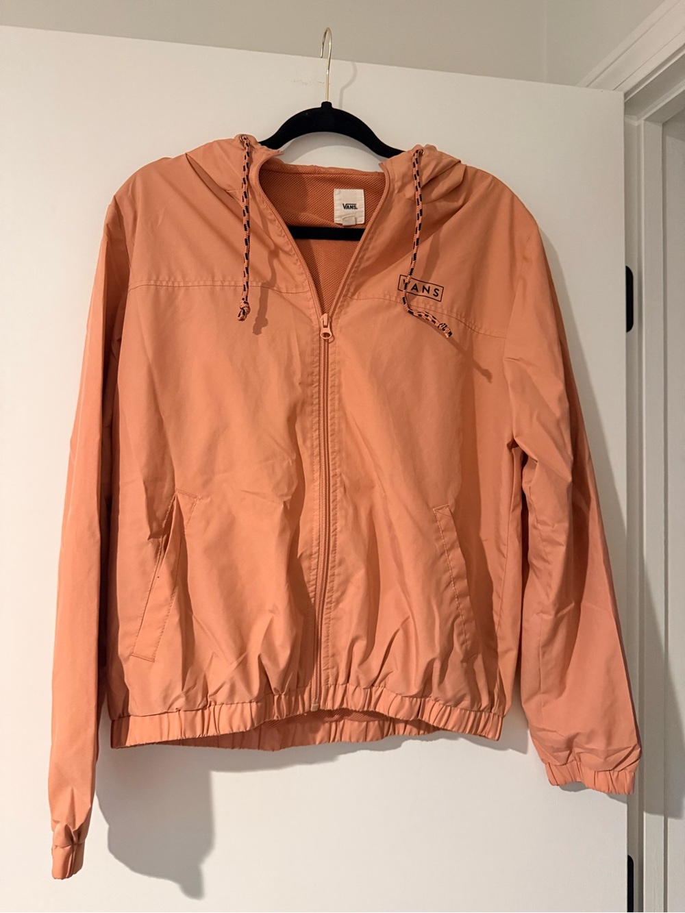 Vans Peach Hooded Zip Bomber Jacket